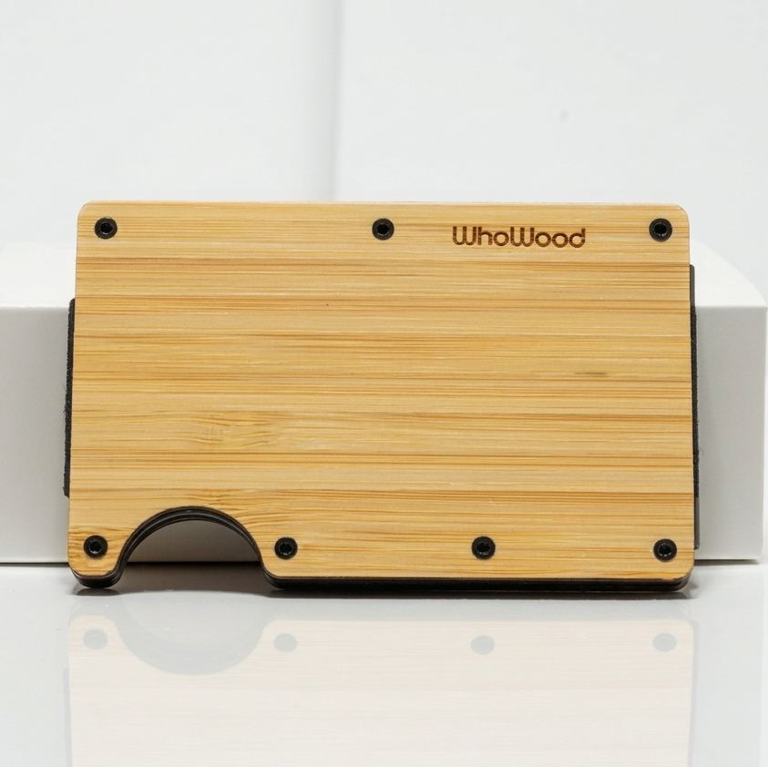 WhoWood Minimalist Wallet / Wood / Bamboo