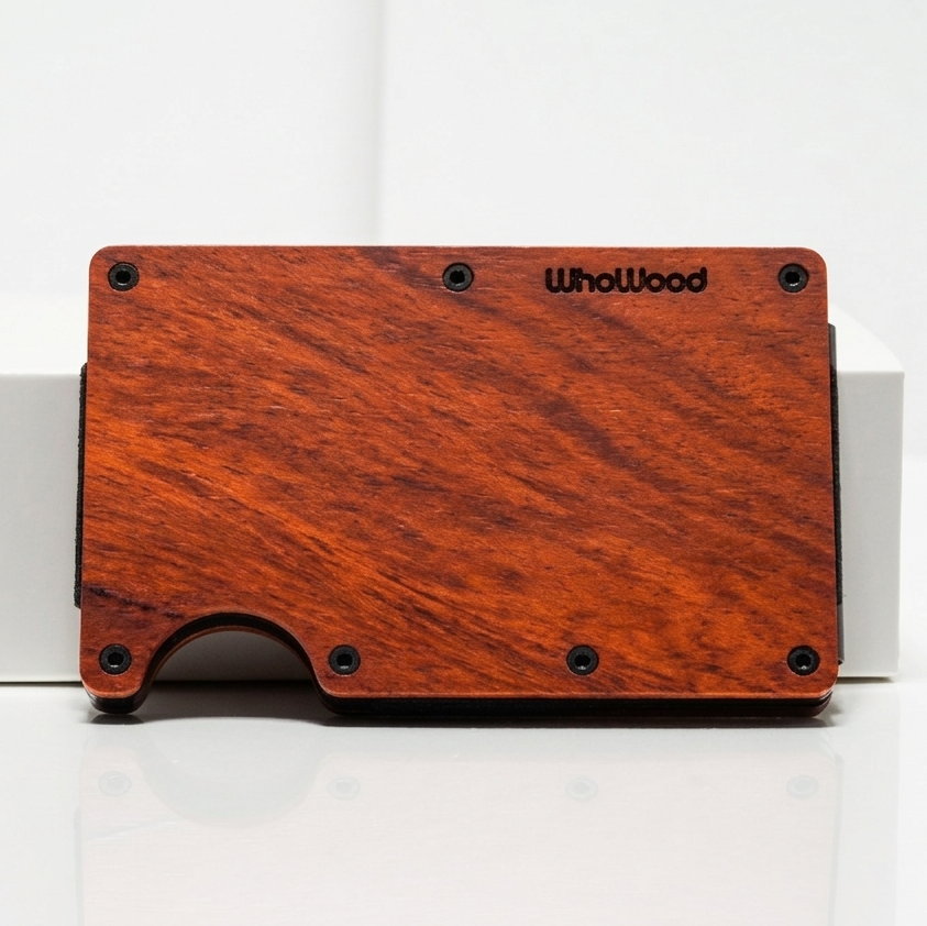 WhoWood Minimalist Wallet / Wood / Cherry