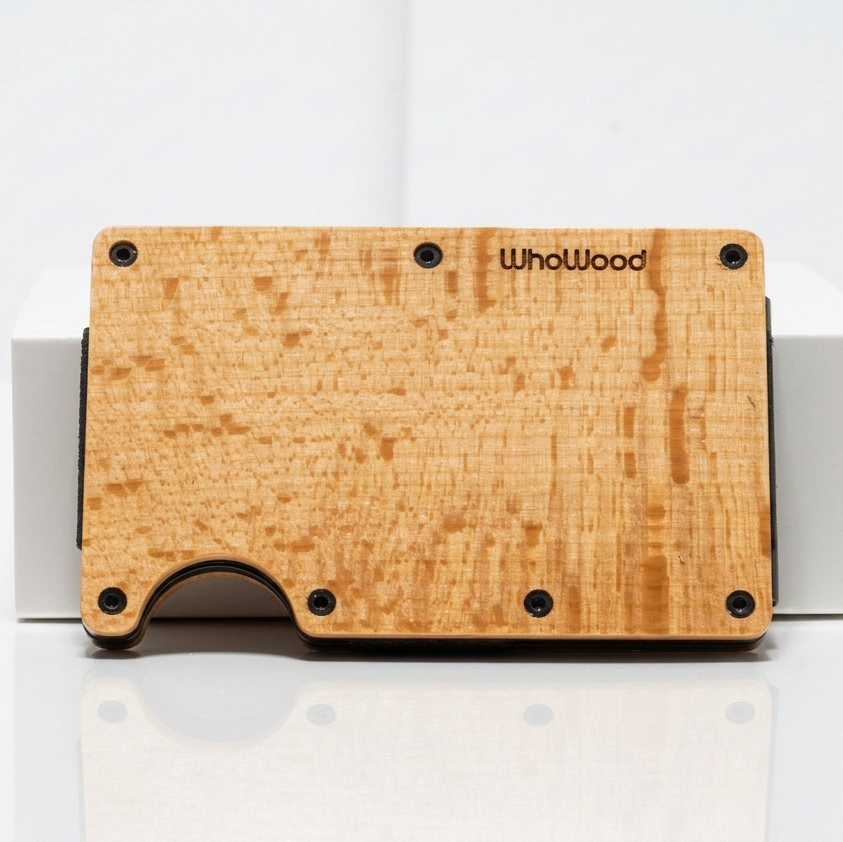 WhoWood Minimalist Wallet / Wood / Maple
