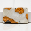 WhoWood Minimalist Wallet / Wood & Resin / White Burl