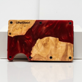 WhoWood Minimalist Wallet / Wood & Resin / Wine Burl