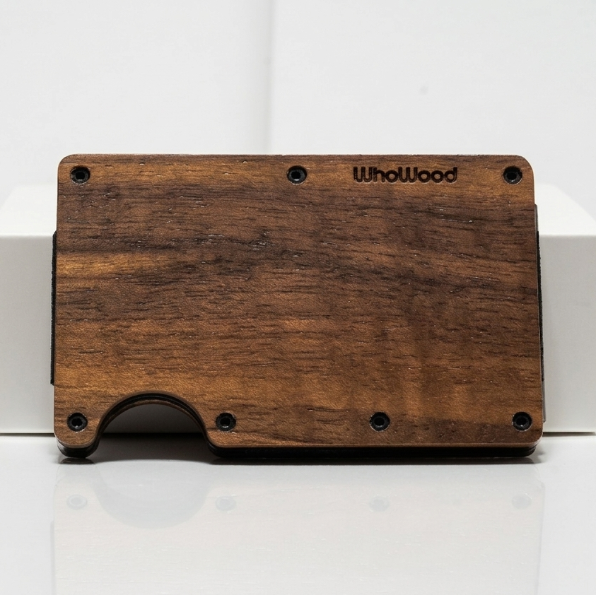 WhoWood Minimalist Wallet / Wood / Walnut